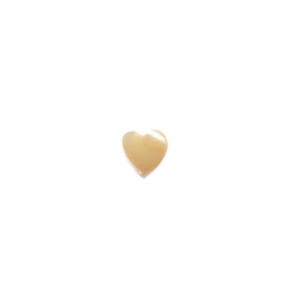 Small Heart Mother of Pearl, 5mm - 1 piece