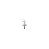 Small Cross Charm, Sterling Silver, 9x4mm - 1 piece