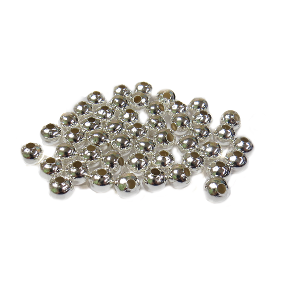 Smooth Round, Brass 8mm - Silver