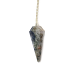 Sodalite Crystal Pendulum - Silver