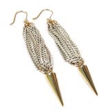Evelyn Earring, Gold, 3 inches - 1 piece