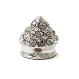 Spike Spacer with Rhinestone- Silver; 1pc