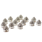 Spike Spacer with Rhinestone- Silver; 1pc