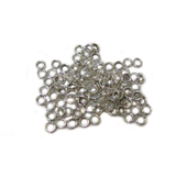 Split Ring, Silver Plated, Brass, 4mm