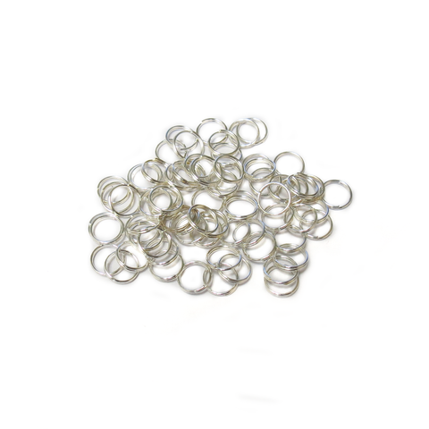 Split Ring, Silver, Brass, 8mm