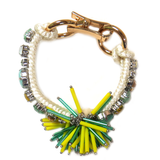 Explotion Bracelet Yellow & Green, 7 inches - 1 piece
