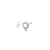Spring Ring Clasp, Sterling Silver, 10x8mm, 1 piece