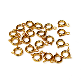 Springring Clasp Med., Gold Plated Brass-10mm; 20pcs