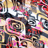 Square pattern Silk Chiffon Print, 54" Wide- 1 Yard