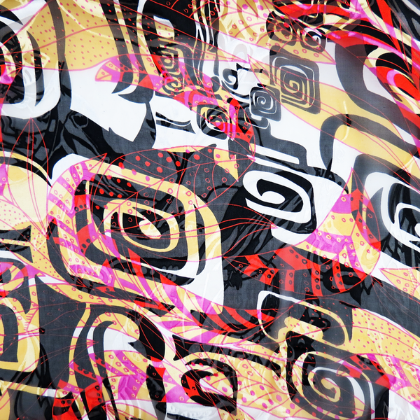 Square pattern Silk Chiffon Print, 54" Wide- 1 Yard