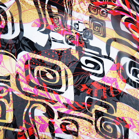 Square pattern Silk Chiffon Print, 54" Wide- 1 Yard