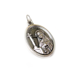 Saint Rita Italian Charm, Antique Silver, 25x16mm - 1 piece