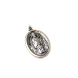 Saint Patrick Italian Charm, Antique Silver, 25x16mm - 1 piece