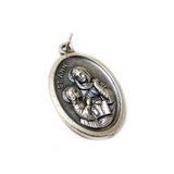 Saint Ann Italian Charm, Antique Silver, 25x16mm - 1 piece