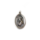 Saint Anthony Italian Charm, Antique Silver, 25x16mm - 1 piece