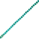 4mm Blue Stabilized Turquoise Round Beads