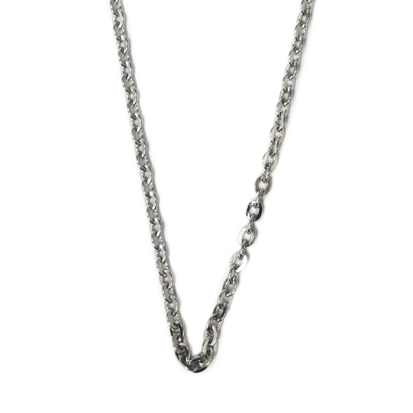 Stainless Steel Flat Link Necklace, 19", Silver; 1 Necklace