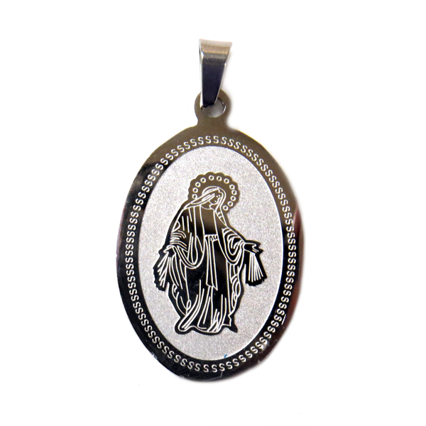 Religious Medal Pendant, 32x20mm - 1 piece