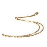 Stainless Steel Flat Link Necklace; Gold, 19"; 1 Necklace