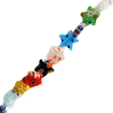 Star Millefiori, Multicolor, 9mm; 1 strand