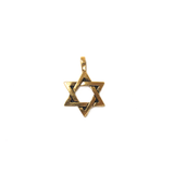 TierraCast - Star of David Charm, Gold, 25x17mm - 1 piece