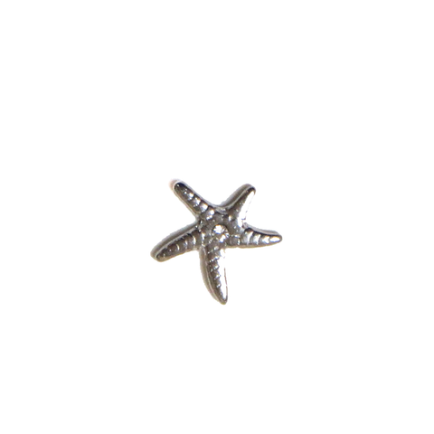 Starfish Silver with Rhinestone- Floating Charm