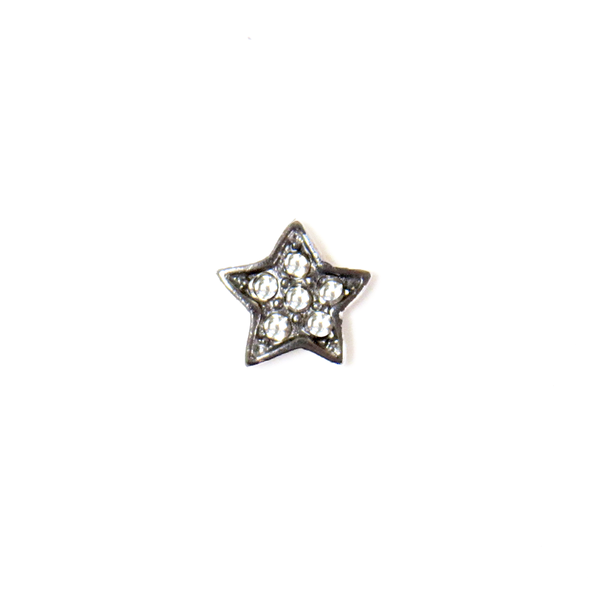 Star with Rhinestones -  Floating Charm