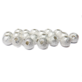 Stardust Spacer Beads, Silver-10mm; 20pcs