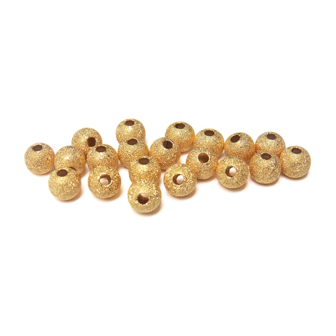Stardust Spacer Bead, Gold-8mm; 20pcs