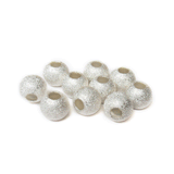 Stardust Spacer Beads, Silver-12mm; 10pcs