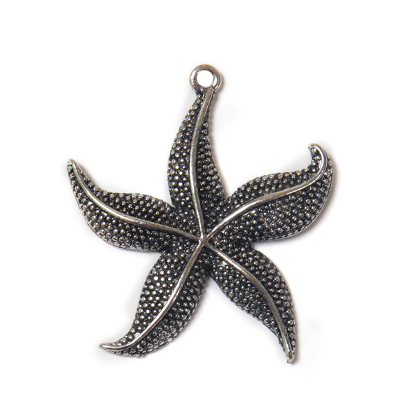 Starfish Charm - Antique Silver