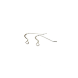 Fish Hook With Coil, Sterling Silver, 12x21mm; 1 pair