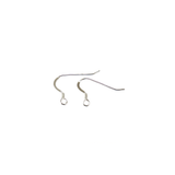 Fish Hook With Coil, Sterling Silver, 12x21mm; 1 pair