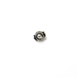 Tibetan Style Flower Spacer, Sterling Silver, 6mm; 1 piece