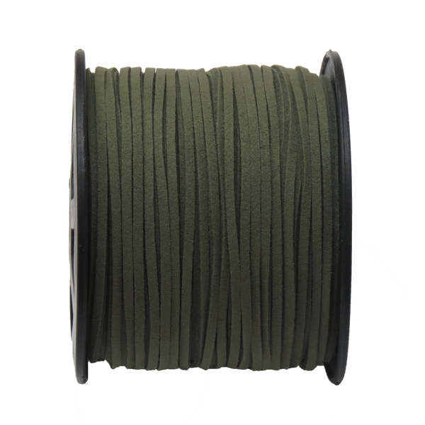 Suede Cord, 3mm-Dk. Olive; per yard