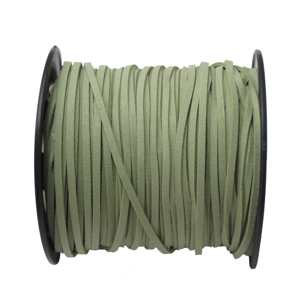 Suede Cord, 3mm-Green; per yard
