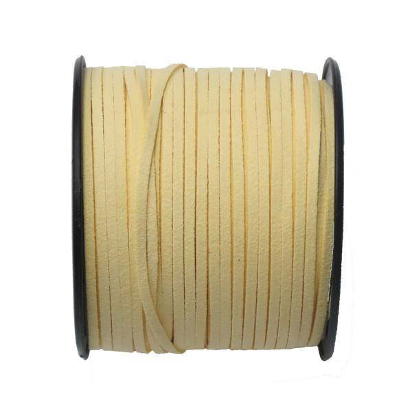 Suede Cord, 3mm-Lt. Yellow;per yard