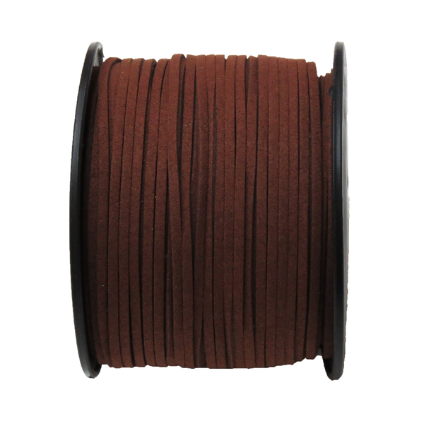 Suede Cord, 3mm- Brown; per yard