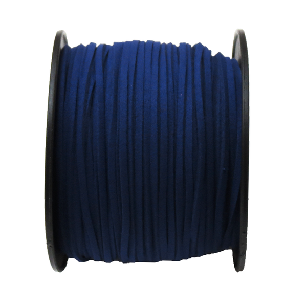Suede Cord, 3mm- Navy Blue; per yard