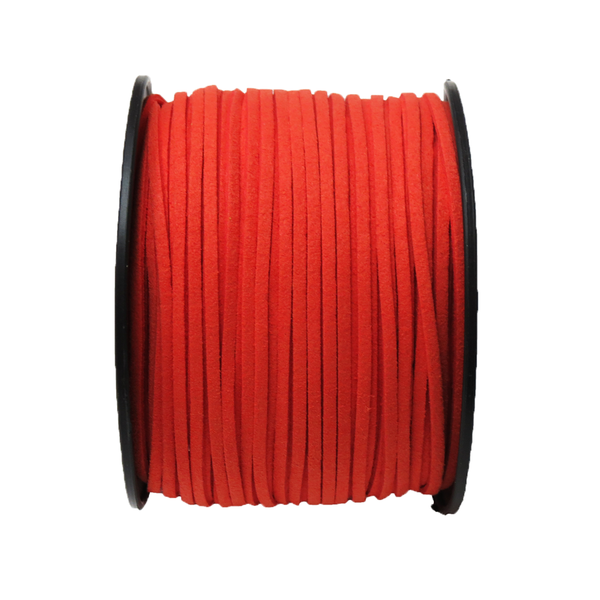 Suede Cord, 3mm- Tangerine; per yard