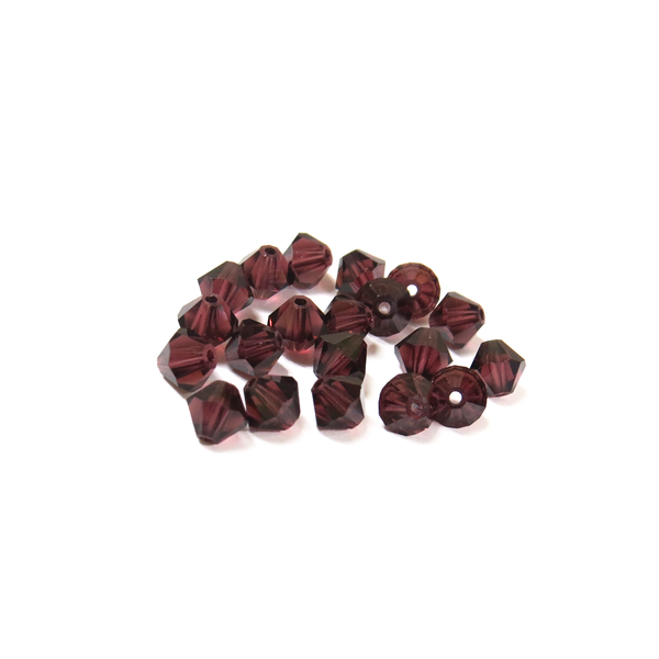Swarovski Crystal, Bicone, 5MM - Burgundy; 20pcs