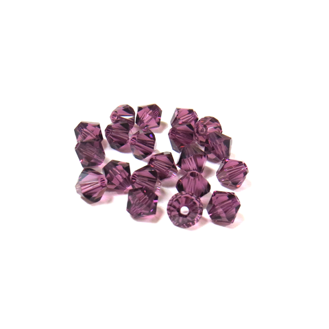 Swarovski Crystal, Bicone, 5MM - Amethys; 20 pcs