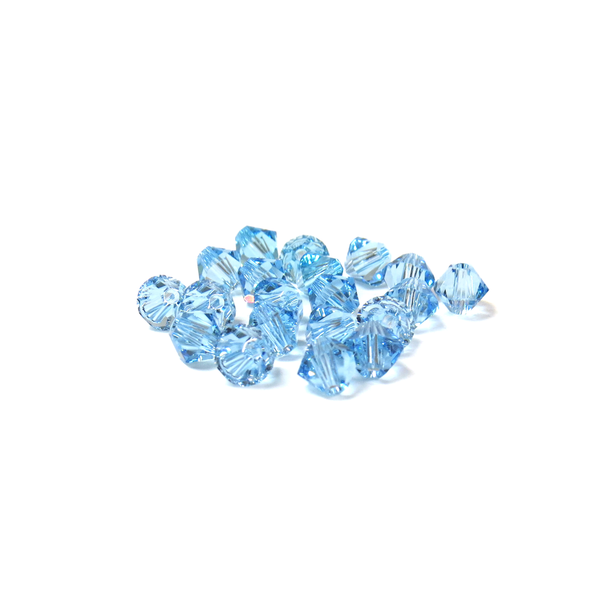 Swarovski Crystal, Bicone, 5MM - Aquamarine; 20 pcs