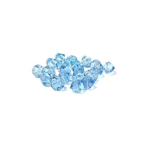 Swarovski Crystal, Bicone, 5MM - Aquamarine; 20 pcs