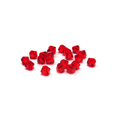 Swarovski Crystal, Bicone, 5mm - Light Siam; 20 pcs
