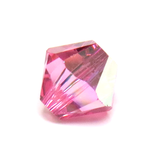 Swarovski Crystal, Bicone, 6mm - Rose AB; 20 pcs