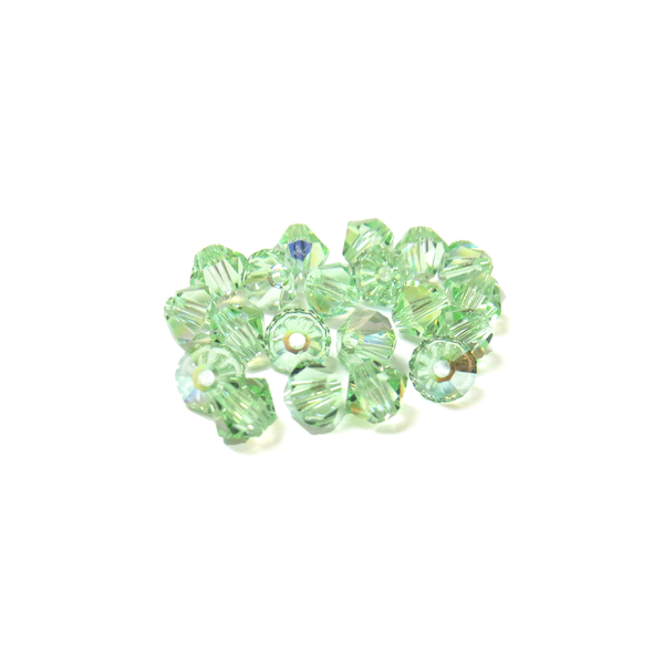Swarovski Crystal, Bicone, 4mm - Chrysolite AB; 20 pcs