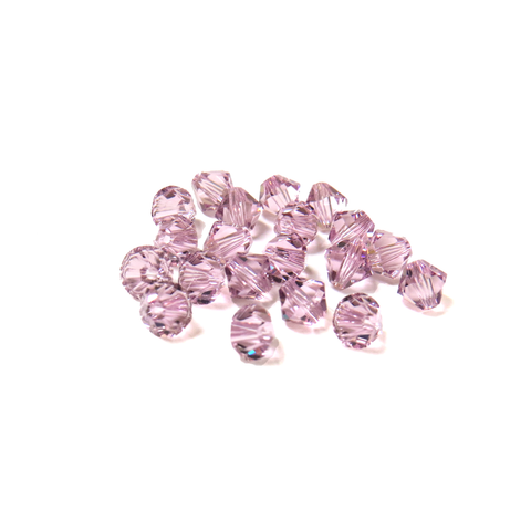 Swarovski Crystal, Bicone, 5MM - Light Amethyst; 20pcs