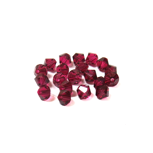 Swarovski Crystal, Bicone, 5MM - Ruby; 20pcs
