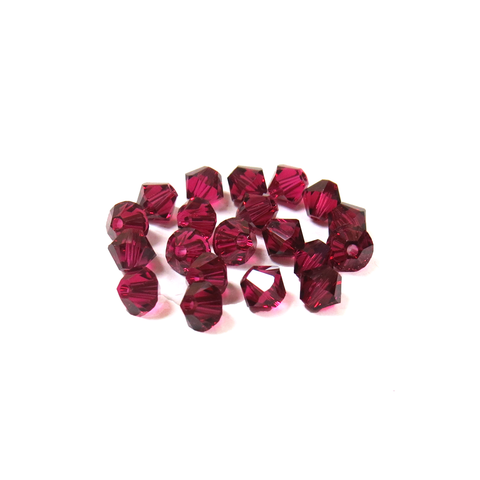 Swarovski Crystal, Bicone, 5MM - Ruby; 20pcs